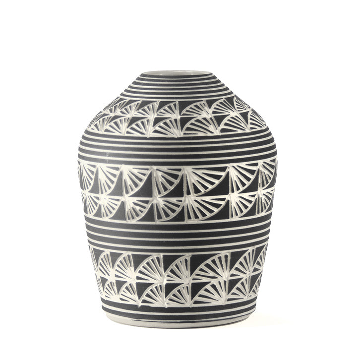 Banded Fan Vase
