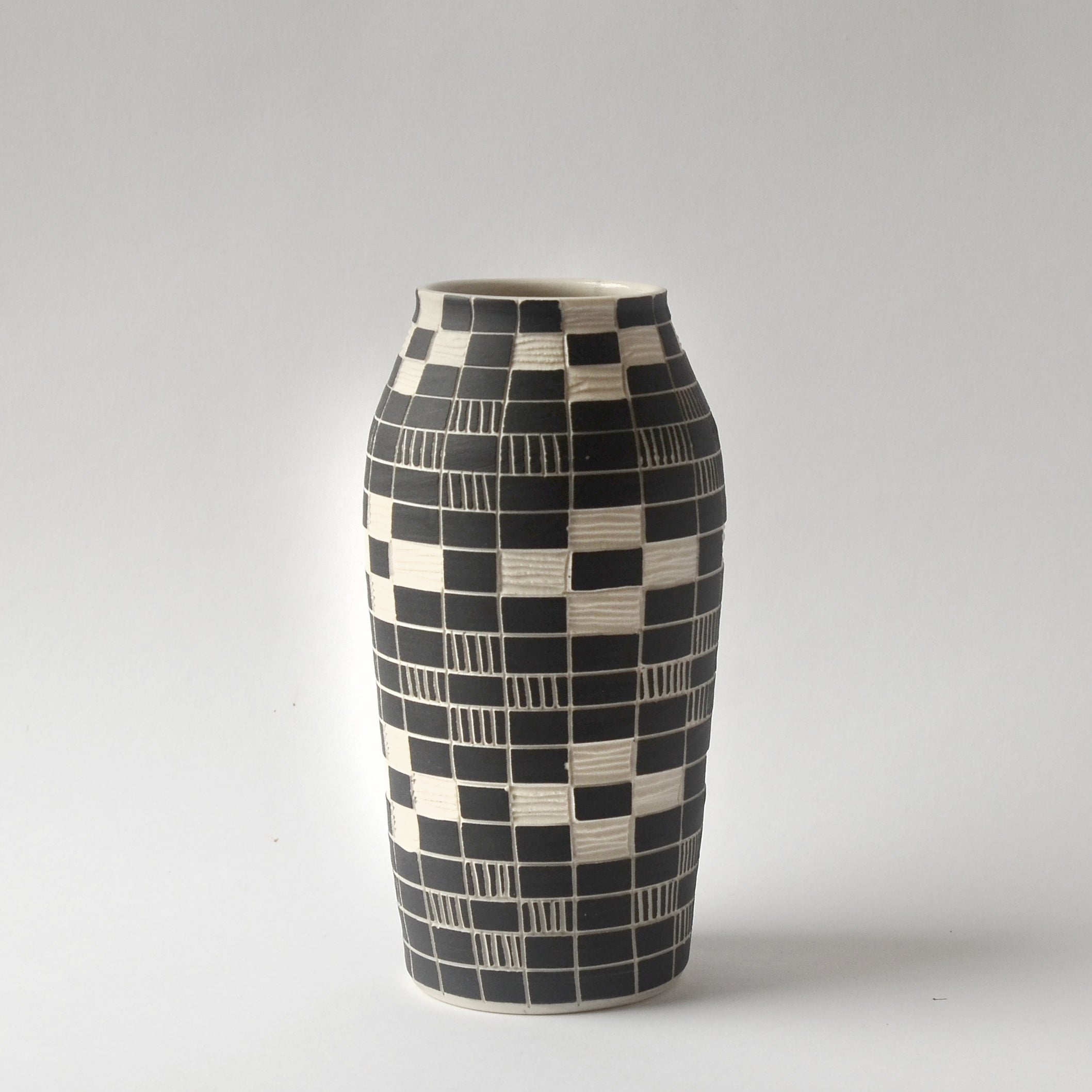Blocky Knit Grid Vase
