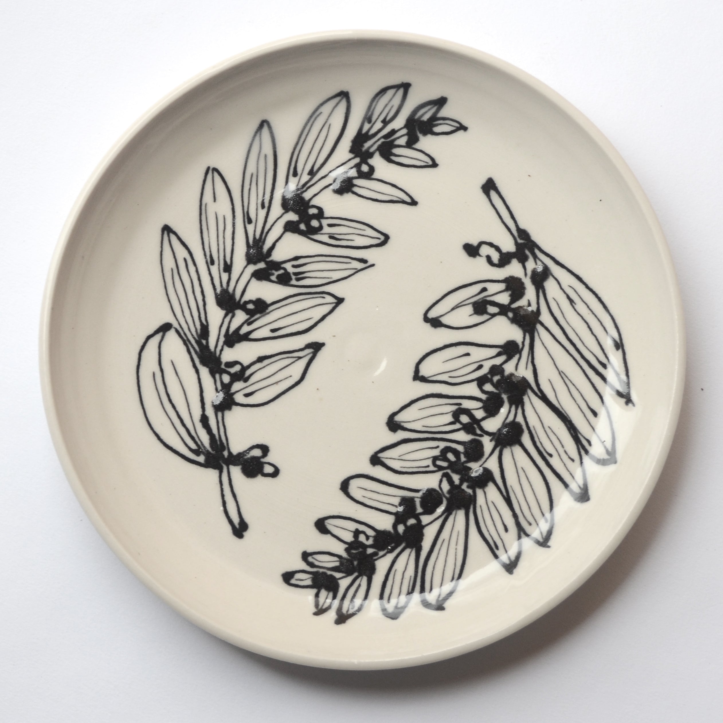 Native Wildflower Dessert Plate - Solomons Seal