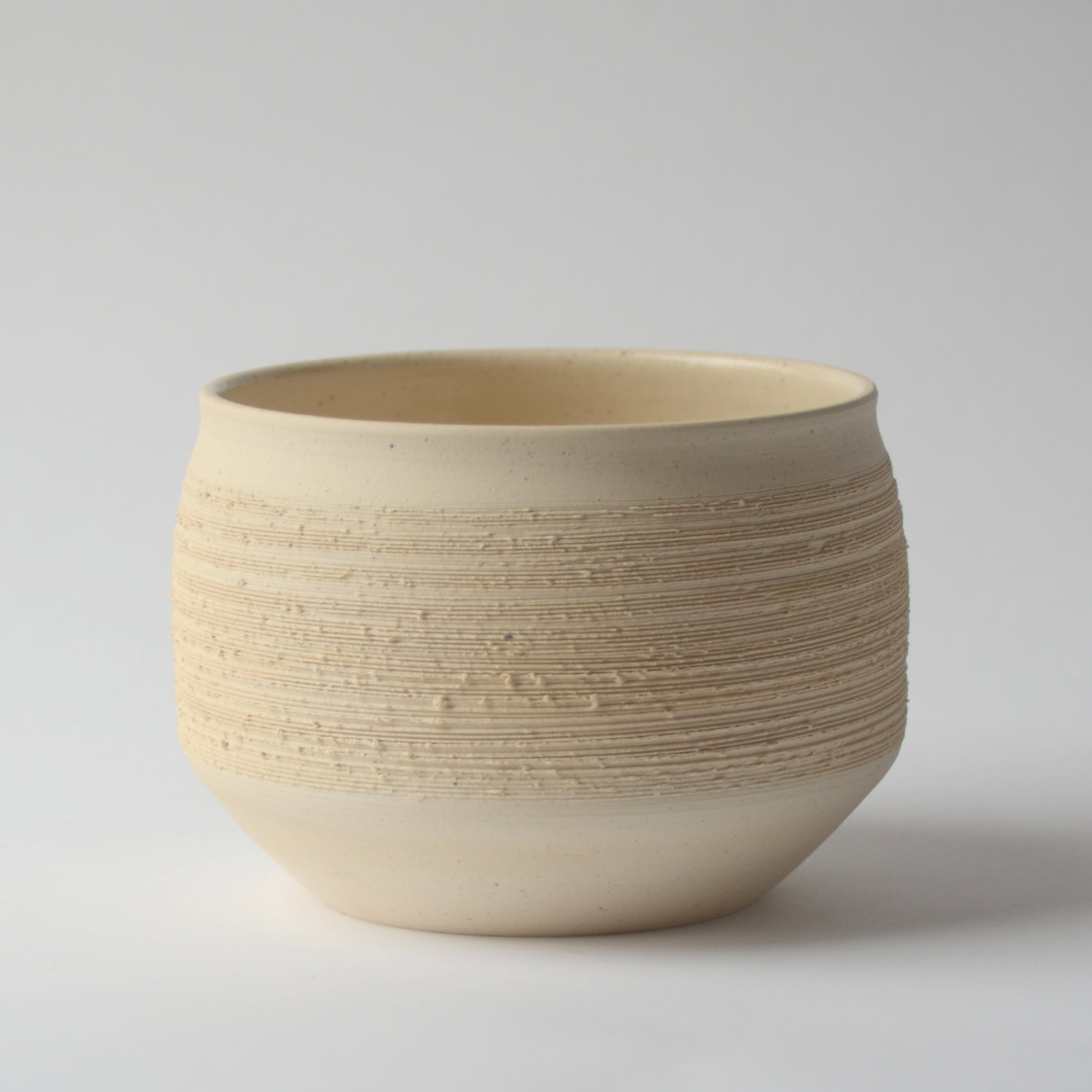 White Stone Boucle Vase