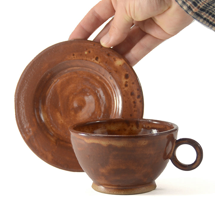 Tortise Shell Teacup Pair