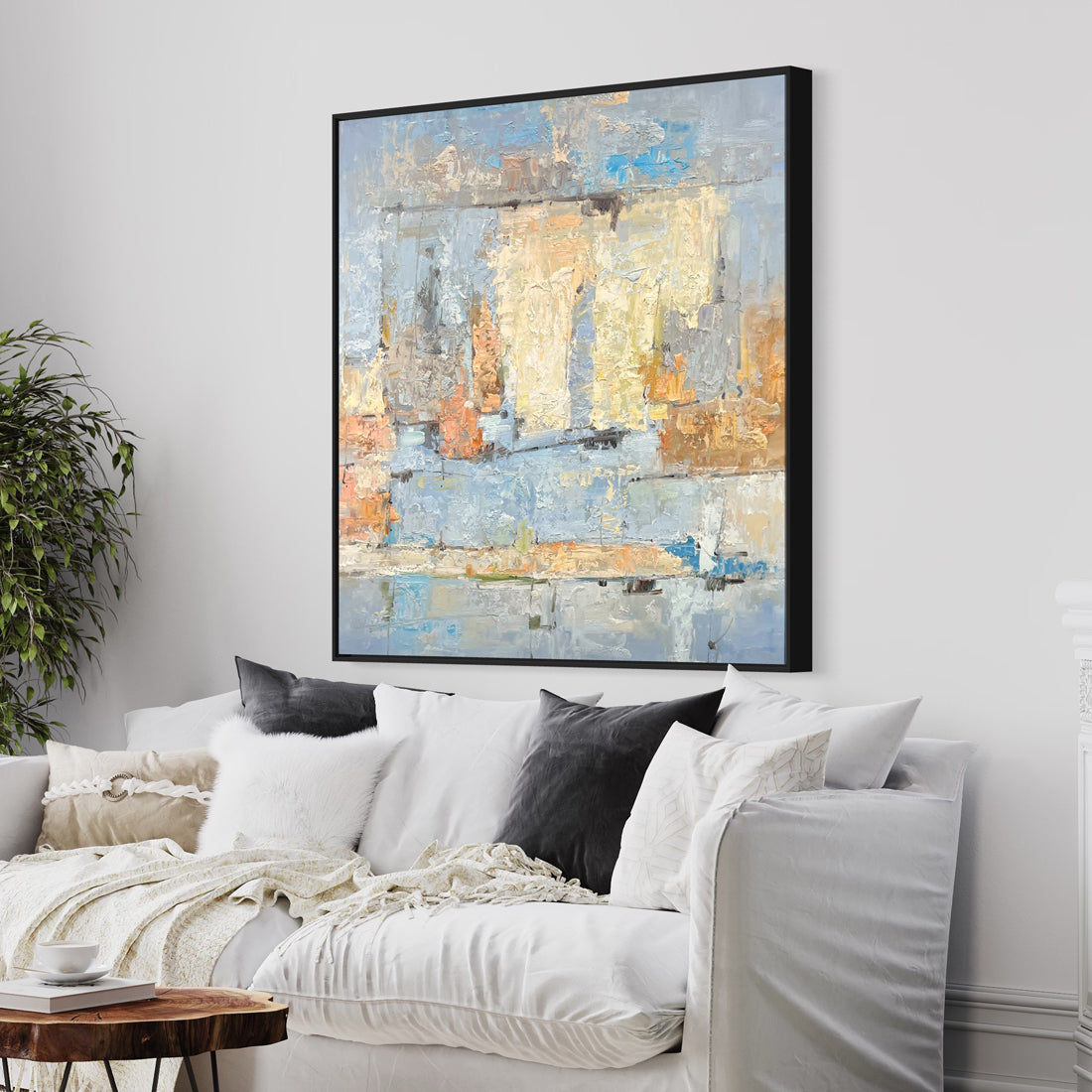 Modern Framed Abstract Artwork