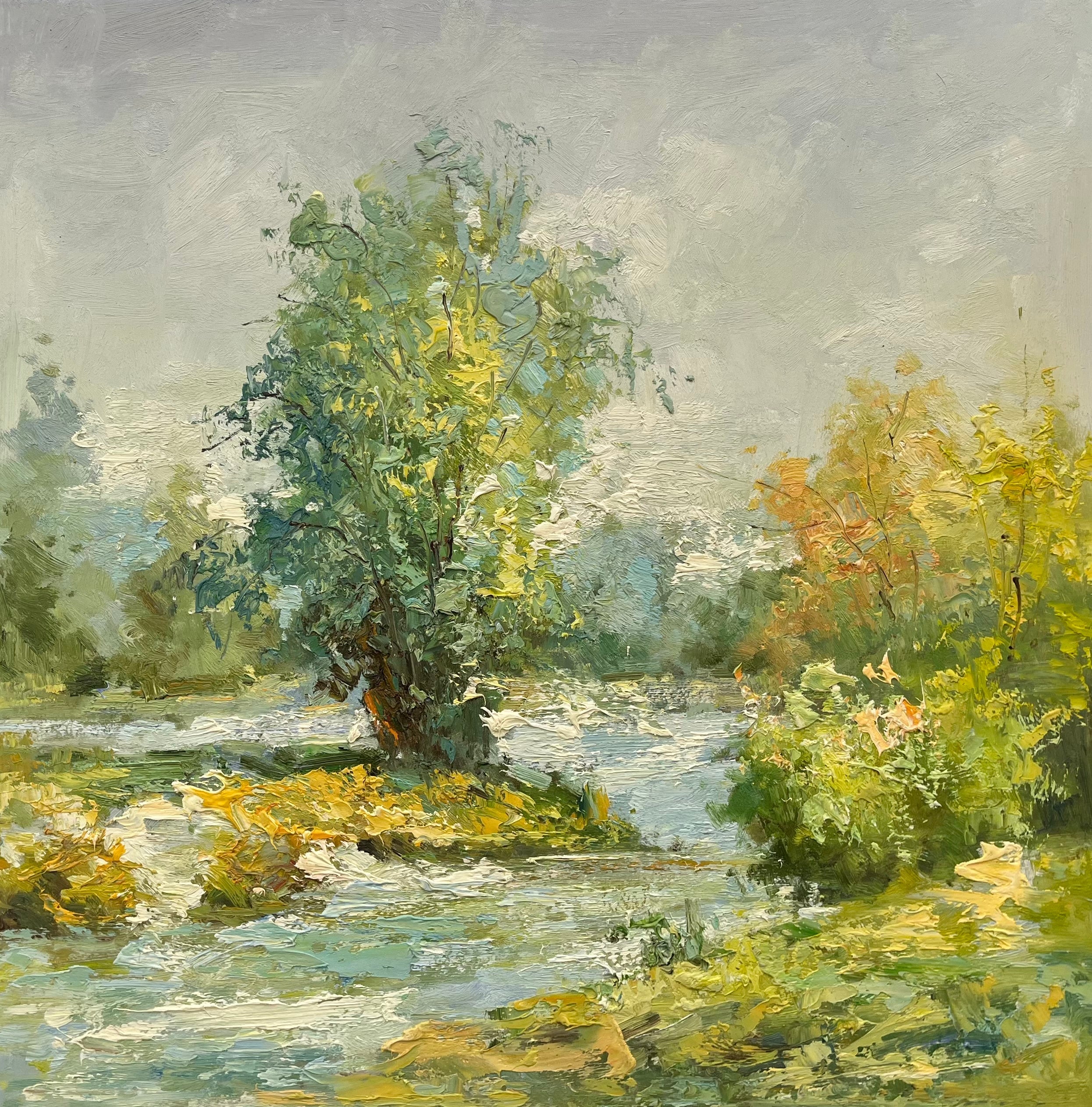 Elegant Impressionistic Landscape Oil Painting
