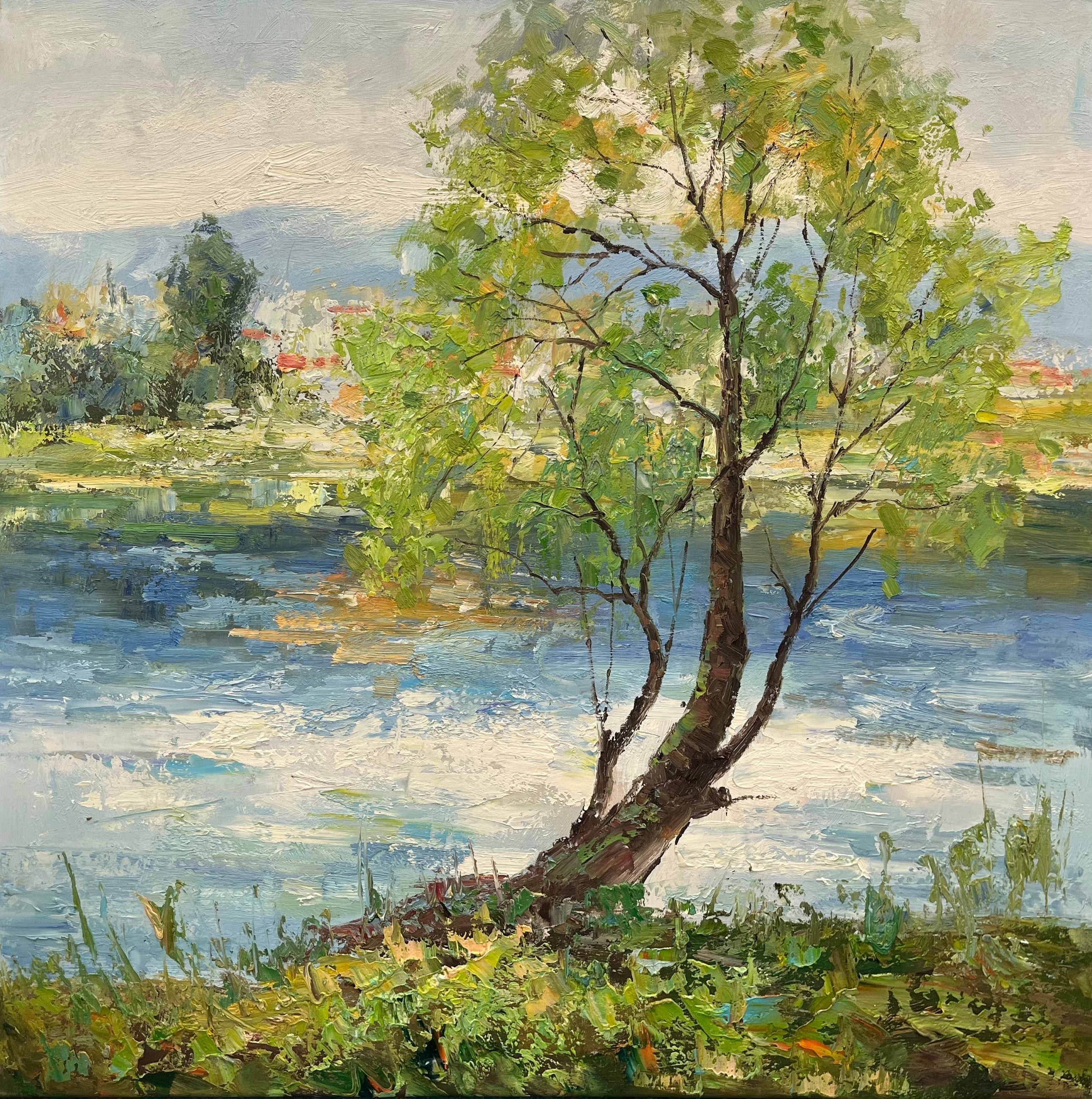 Premium Landscape Oil Painting Design